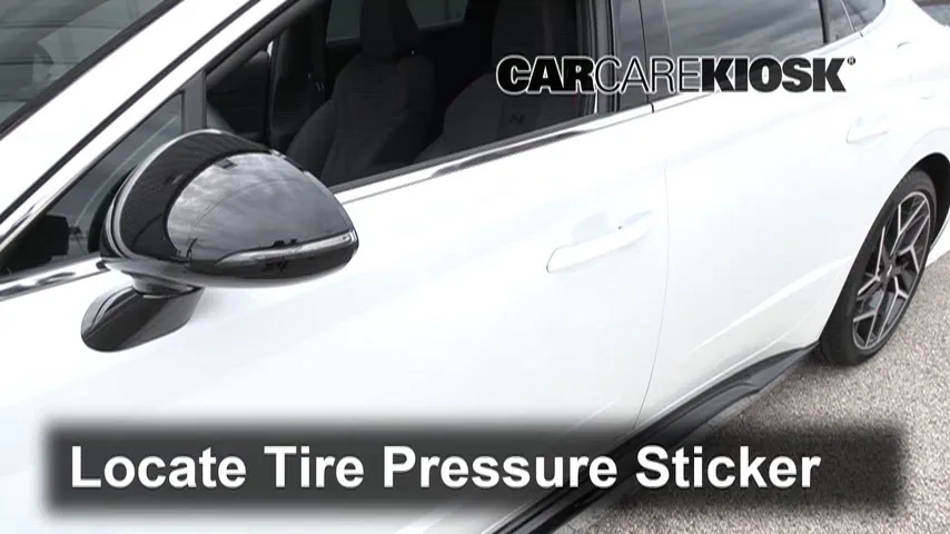 2021 Hyundai Sonata N Line 2.5L 4 Cyl. Turbo Pneus et roues Vérifier la pression des pneus